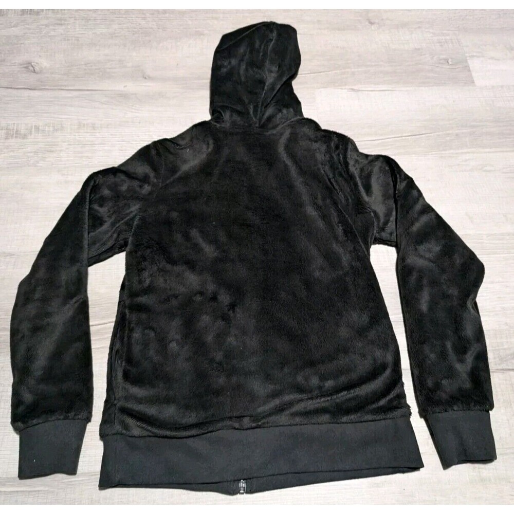 The North Face Womens Heavy Reversible Sweatshirt Jacket Fits Sz M Plush Black - Picture 8 of 11